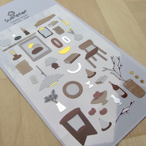 Home Planner Stickers, Every Day Doodle Stickers, Home Decor Planner Scrapbook Stickers, Suatelier 1101 Objet Home Furnishing Stickers