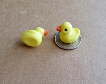 Miniature Yellow Duck - Terrarium & Fairy Garden Supplies - Micro Tiny Water Creatures Soap Making Resin Diorama Supplies- Tiny Duck Gift