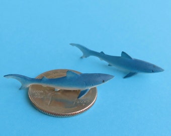 Miniature Blue Shark - Mini OceanTerrarium Supplies - Teeny Tiny Sea Creatures Soap Making Diorama Supplies - Shark Lover Gift