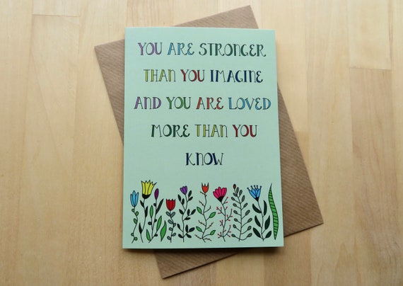 Illustrated Chemo Greeting Card, Cancer Treatment Support Encouragement Card,  Empathy Card, Get Well Chronic Illness You Are Stronger Card - Etsy