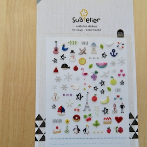 Tiny Deco Nail Art Stickers, Season Theme Planner Stickers, Mini Journal Scrapbooking Stickers, Suatelier Deco Mache No 1049