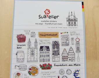 Germany Stickers, Travel Doodle Stickers, Planner Scrapbooking Stickers, Germany Theme Landmark Stickers, Suatelier German Holiday Stickers