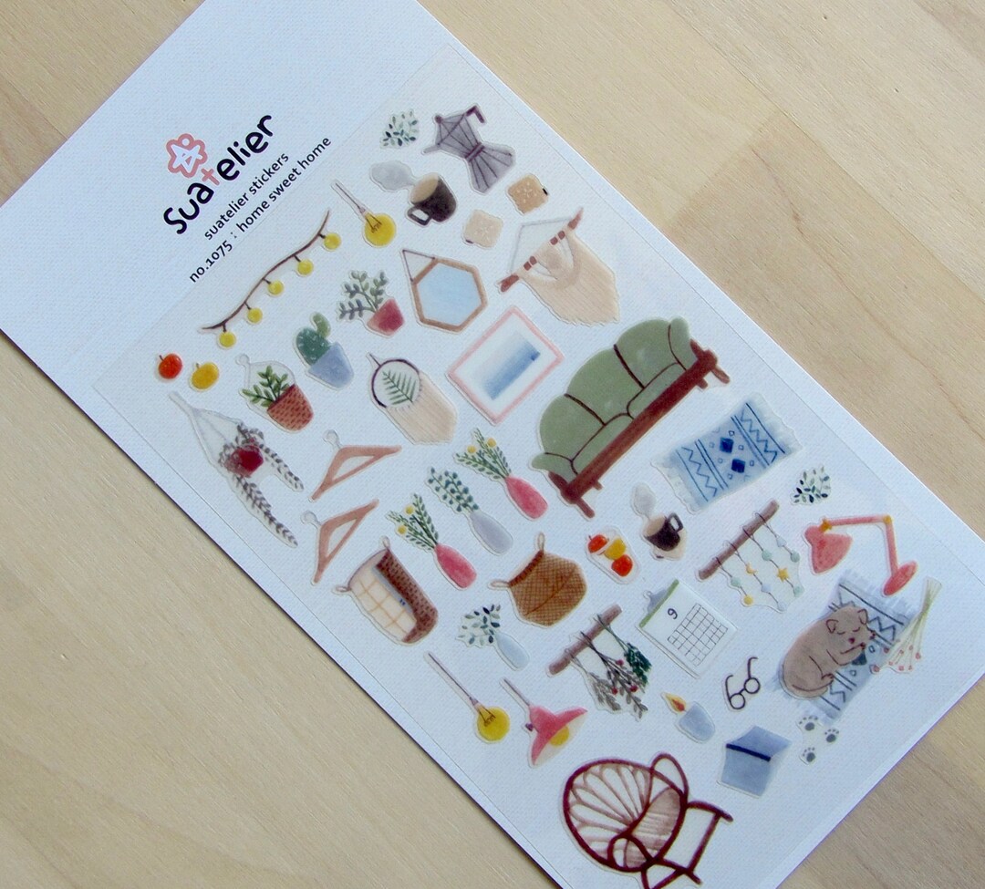 Home Planner Stickers, Every Day Doodle Stickers, Home Decor Journal ...