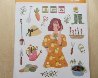 Gardening Stickers, Nature Plant Stickers, Garden Planner Journal Stickers, Gardening Theme Stationery, Cute Gardener Gift