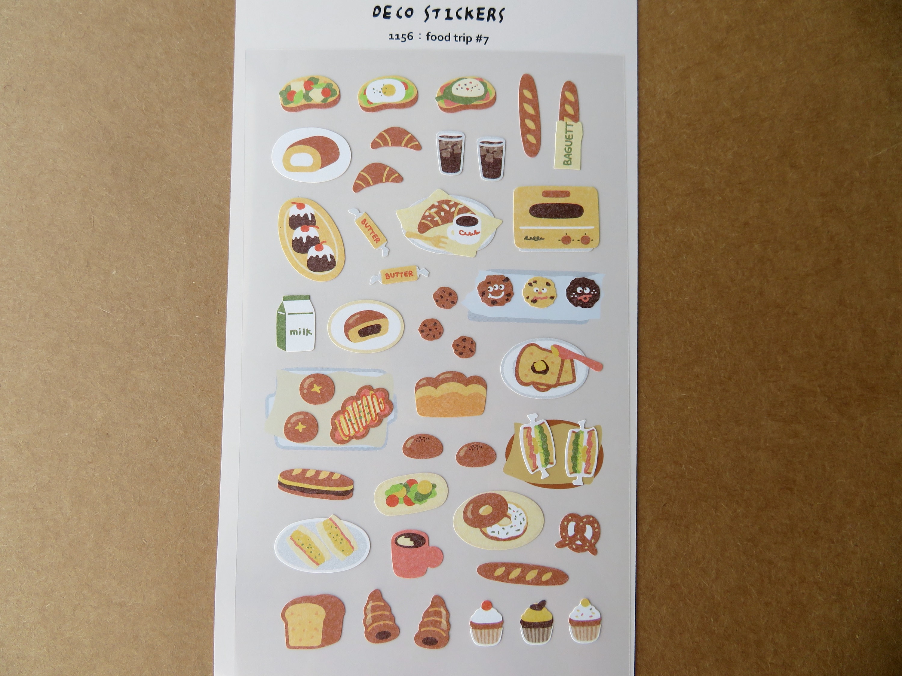 Bread Sandwich Food Stickers, Cooking Planner Scrapbooking Stickers ...