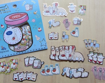 Llama Stickers, Nekoni Alpaca Stickers, Planner Journal Stickers, Llama Lover Gift, Llama Theme Stationery, Whimsical Animal Stickers