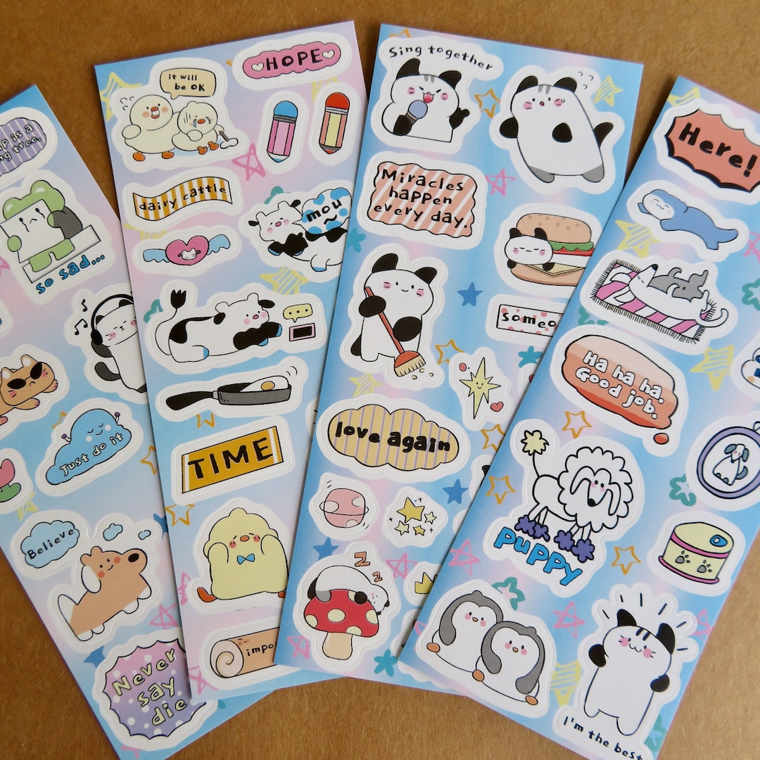 100 Pcs Cat And Dog Stickers For Kids, Cute Stickers For Water Bottle Laptop Scrapbook, Waterproof Cat Dog Mixed Sticker Pack For Girls Boys Women Men - View #6