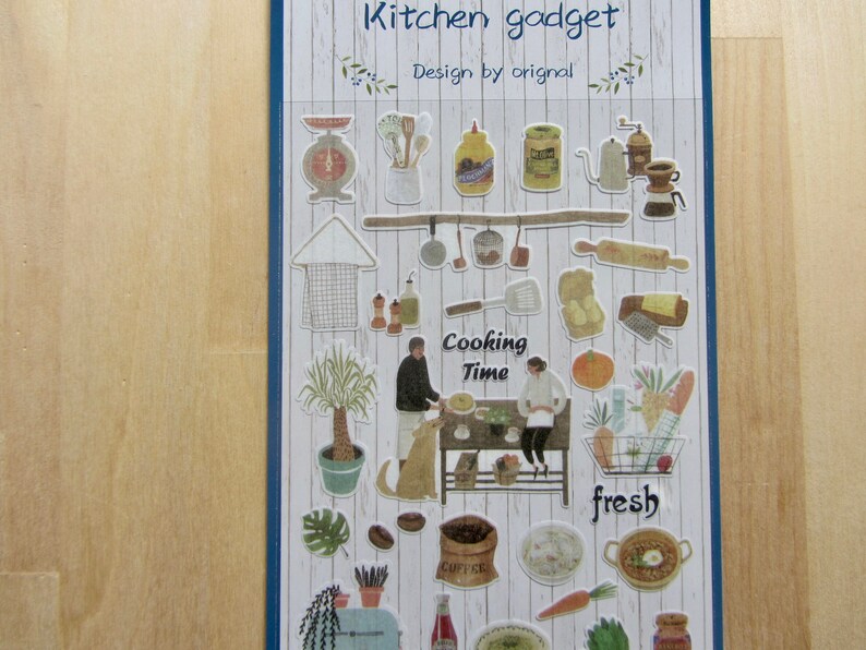 Kitchen Cooking Stickers, Home Every Day Doodle Stickers, Tea Coffee Food Planner Scrapbooking Stickers, Foodie Stickers, Gift for Cook image 1