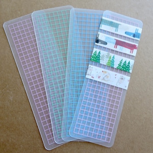 Washi Tape Portable Storage Grid Card, Washi Page Marker, Washi Tape Board Bookmark