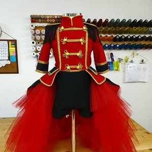 Girl nutcracker costume,girl circus outfit,soldier dress,tutu circus dress,showoman