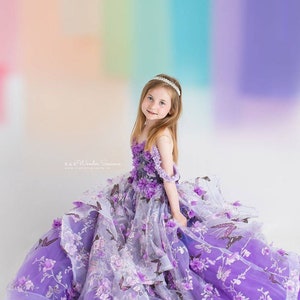 Flower Girl Dress,Purple Photoshoot Princess Dress