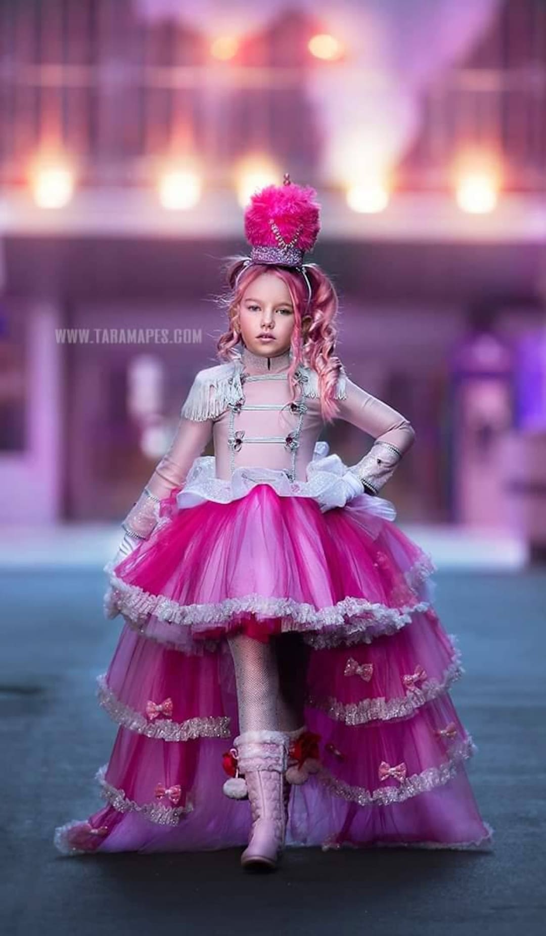 Girl Nutcracker Costume tutu Circus Dress showoman hot Pink Birthday Dress Nutcracker Dress Etsy