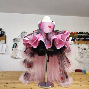 Pink & Red Heart Valentine Ruffle Dress main image 1