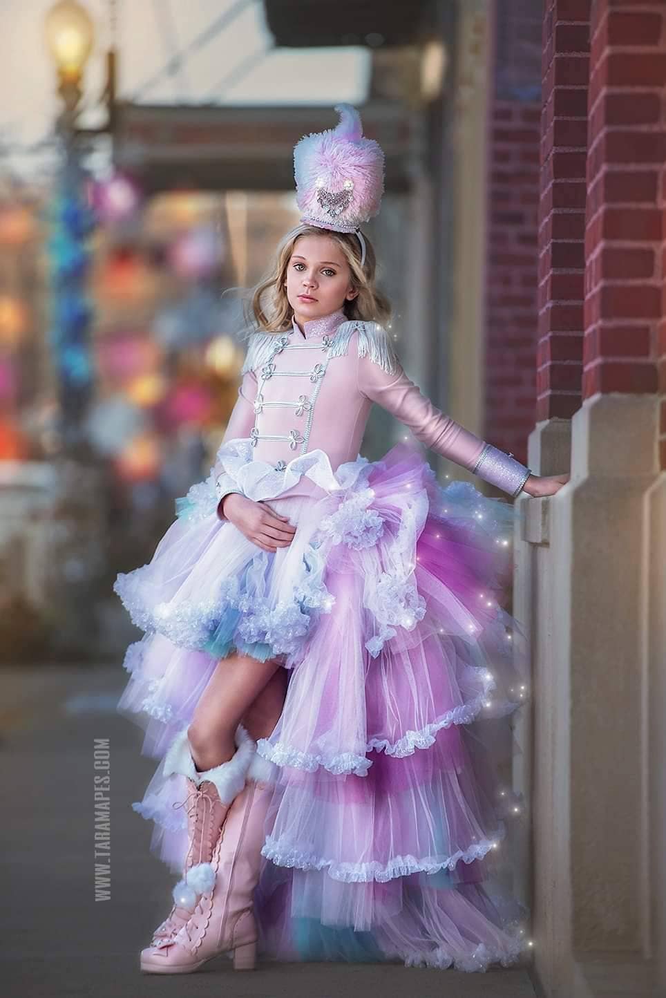 nutcracker party girl dress Candy Nutcracker Dress for Girls, Pastel Toy Soldier Costume, Pageant Gown,  Birthday Dress