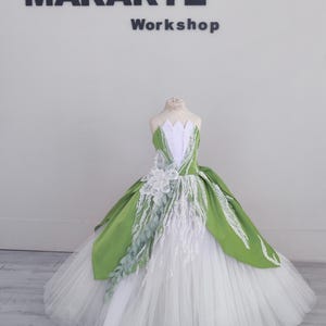 Halloween dress, Green Princess Dress,  Birthday Party Dress, Girls Halloween