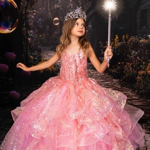 Galinda the Good Witch Inspired Pink Tulle Dress | Whimsical Fairy Tale Costume | Perfect for Halloween & Cosplay