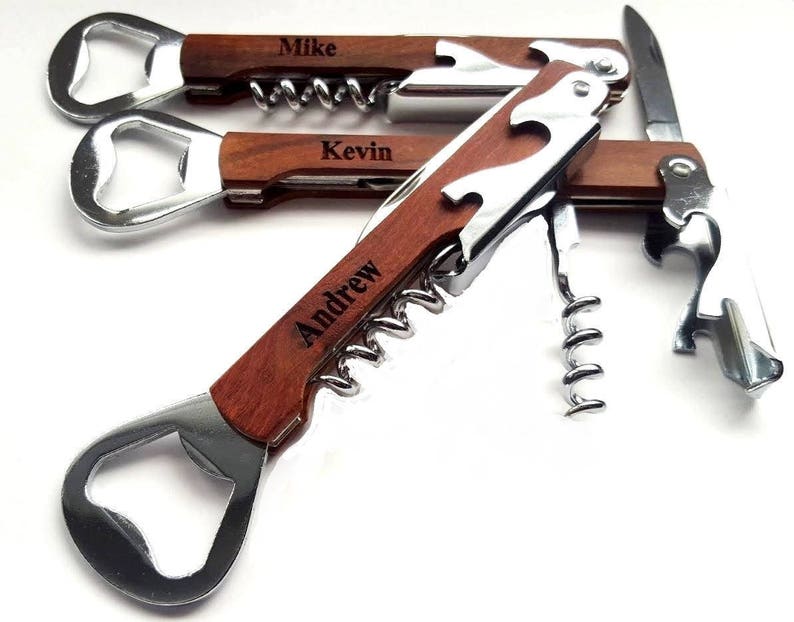 Set of 10 Engraved Corkscrews Groomsmen Gift Wine Key Etsy