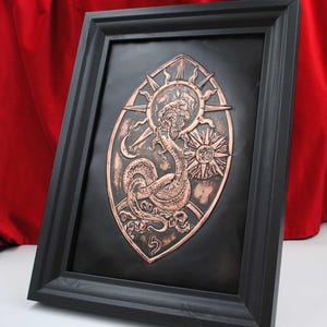 Yaldabaoth Ialdabaoth Gnostic God Occult wall art Embossed on Copper