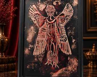 Pazuzu King of Demons of the Wind ,Ancient Mesopotamian Religion, Occult Artwork Handmade