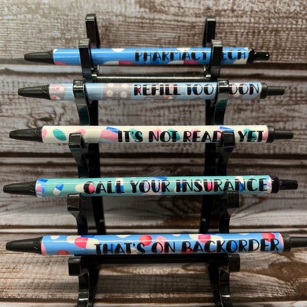 Handmade Pharmacy Tech Pens, Prescription-Styled Pens, Medical Gift