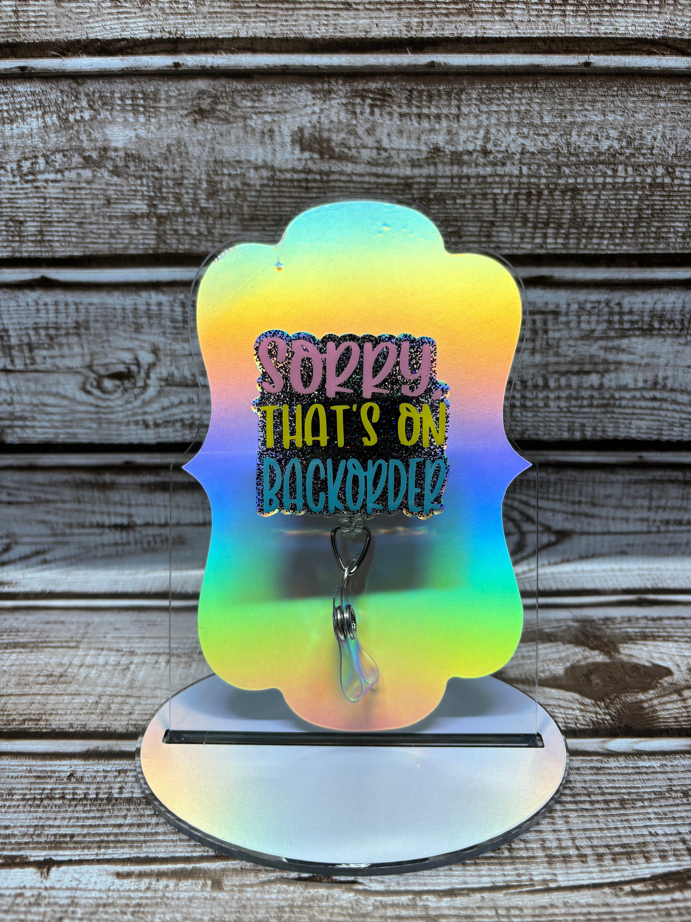 Funny Work Badge Reel, Glitter Acrylic Pin, Gift for Coworkers - Etsy