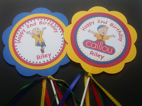 Caillou Centerpieces Caillou Party Caillou Birthday Etsy