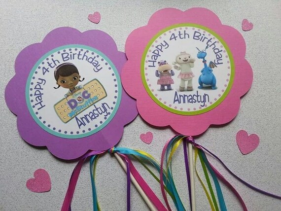 Doc Mcstuffins Happy Birthday Centerpiece Doc Mcstuffins Etsy