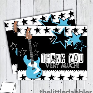 Printable Rock Star Thank You Card Red Black Party Like A Etsy Printable Rock Star Thank You Card Red Black Party Like A Etsy