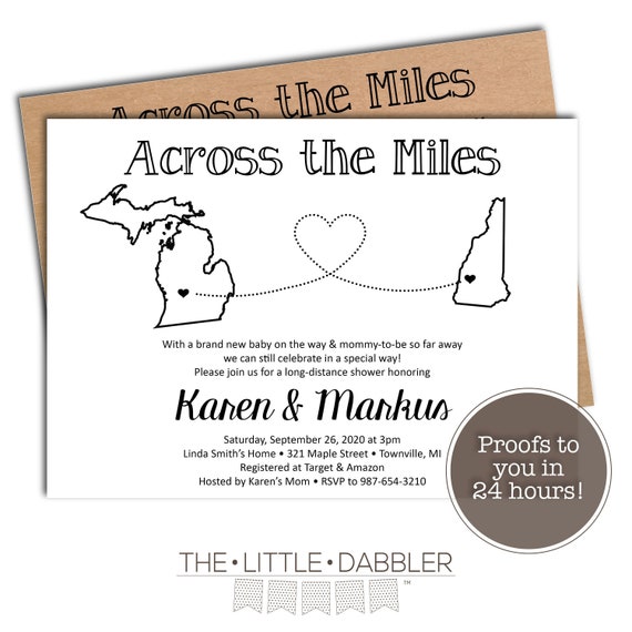 across the miles baby shower