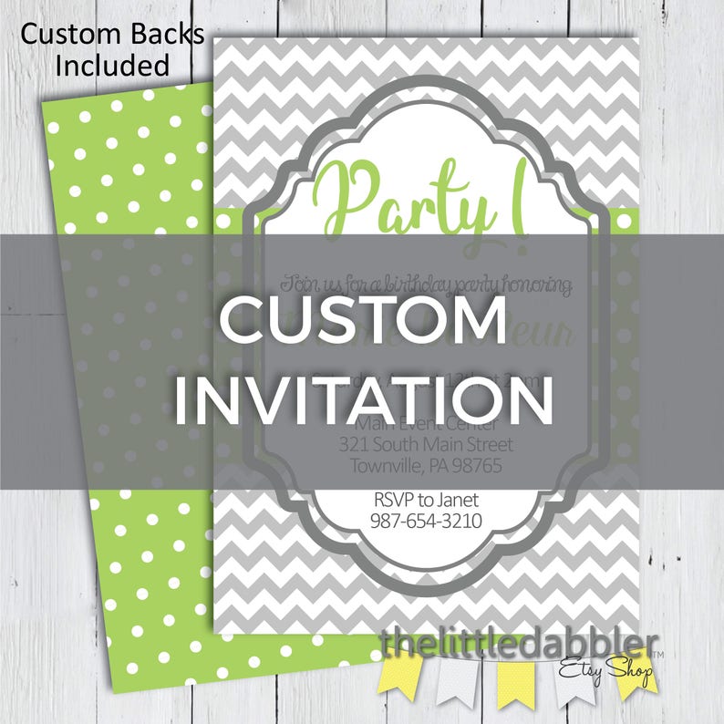 Custom Printable Invitation Custom Made to Order Etsy