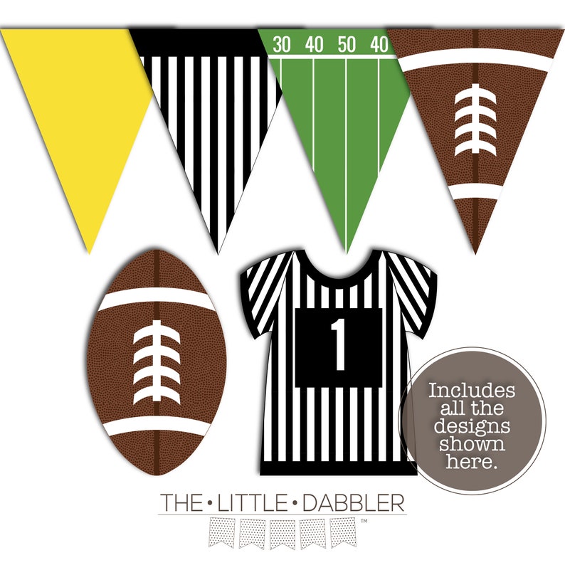 Printable Football Banner Super Bowl Party Banner Football Etsy