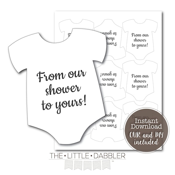 baby shower onesie favor tags