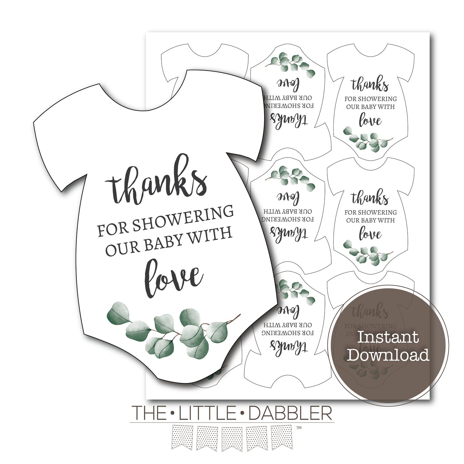 Thanks For Showering Our Baby With Love Printable Mini Etsy