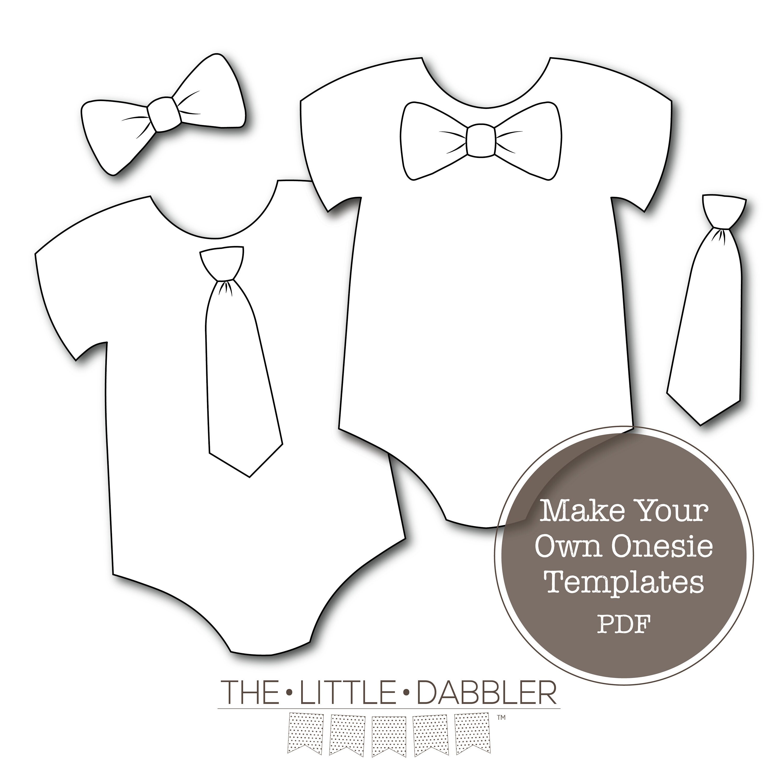 Necktie Template For Onesie