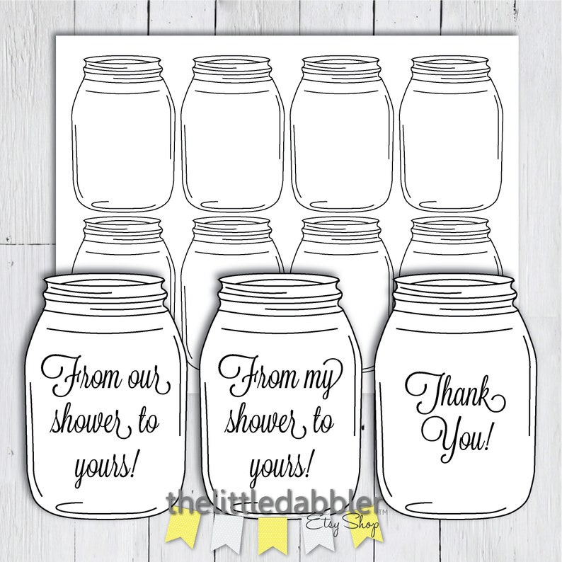 Printable Baby Shower Mason Jar Favor Tags From Our Shower Etsy Printable Baby Shower Mason Jar Favor Tags From Our Shower Etsy