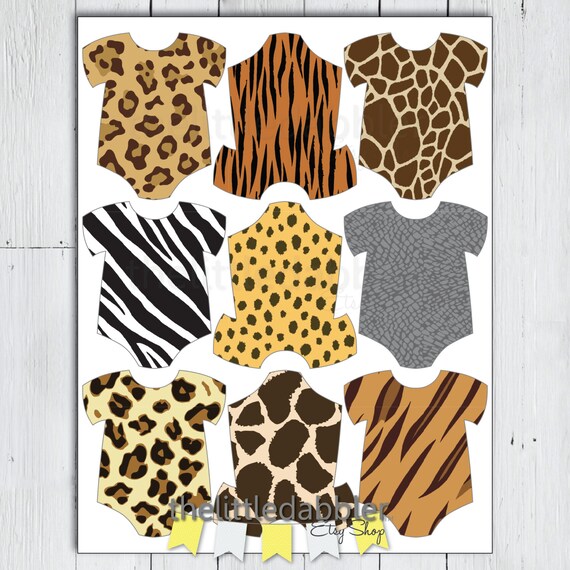 animal print onesie baby