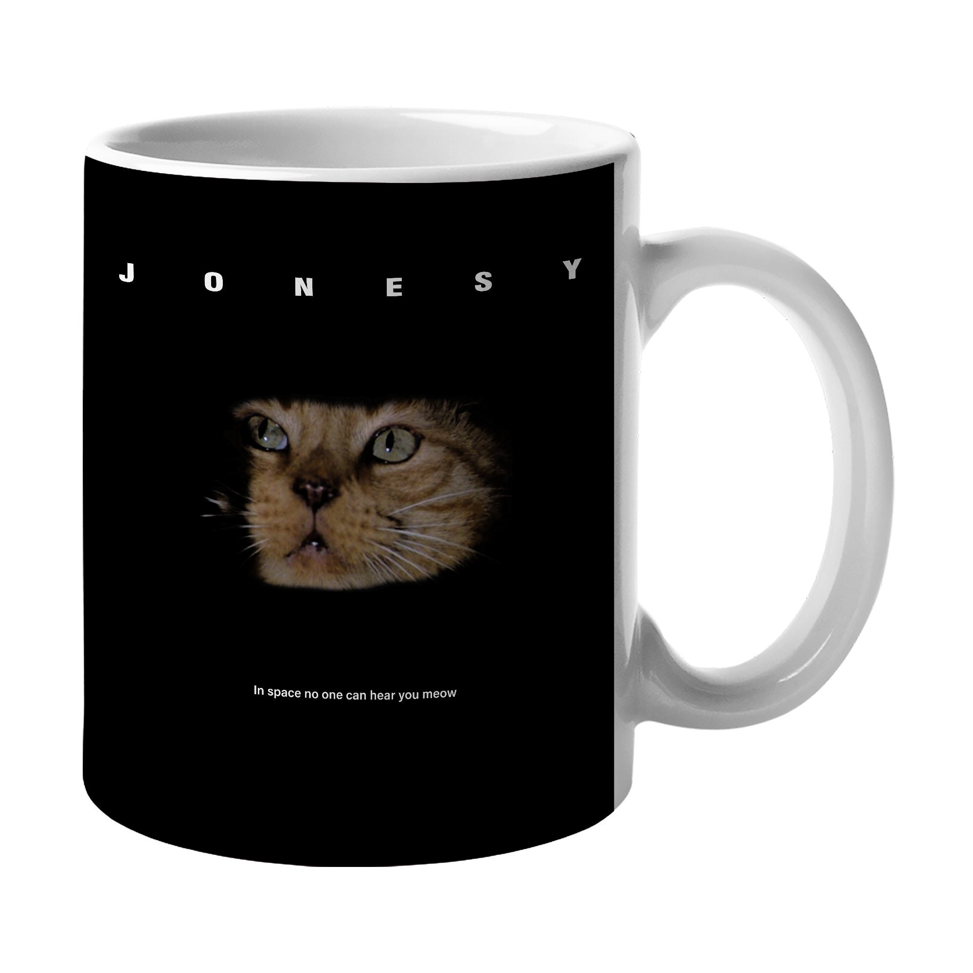 Discover Jonesy From Alien 1979 Mug Jones (Cat) Tomcat Cup Ripley's Cat Film Movie In Space No One Can Hear You Meow Coffee Mug