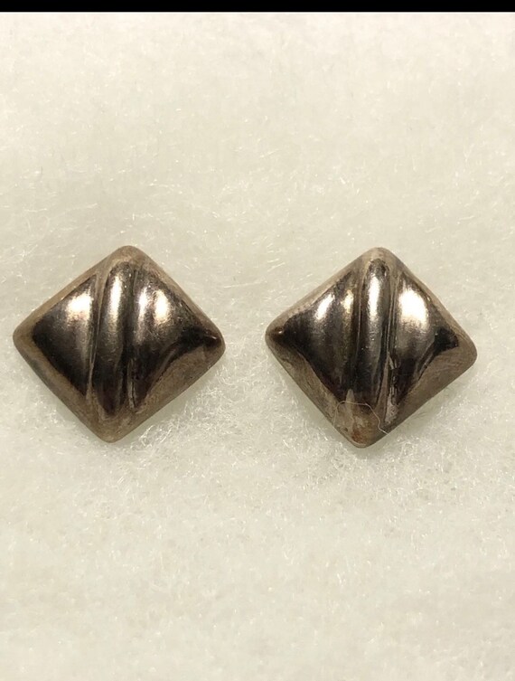 Vintage Mexico Sterling Silver 925 Square Hollow E