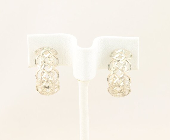 Sterling Silver Hoop Earrings - image 1