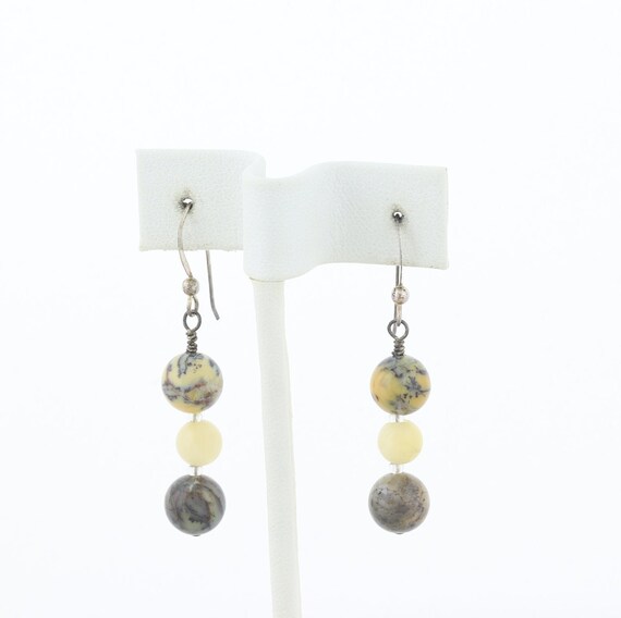 Sterling Silver Agate Earrings Dangle Drop Earrin… - image 7