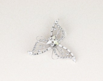 Rhinestone Sterling Silver  Pin Brooch