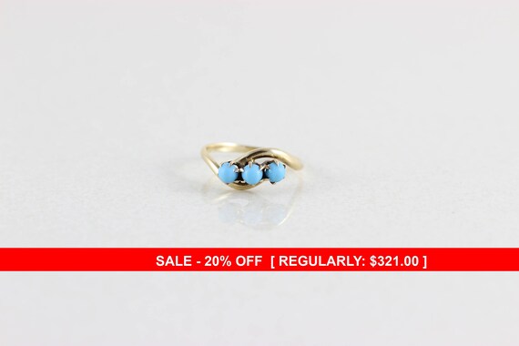 14k Yellow Gold Turquoise Ring Antique Ring Victor