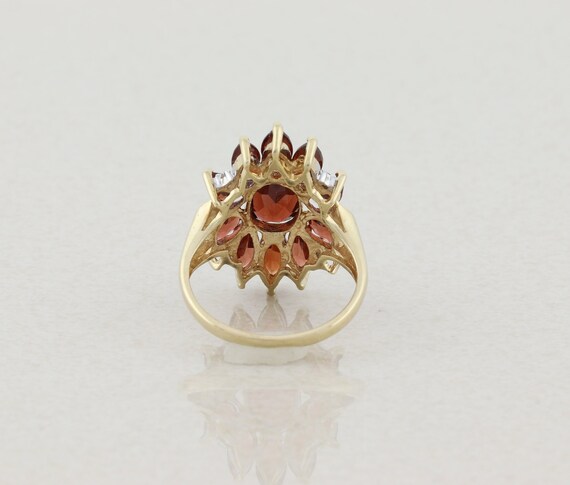 10k Yellow Gold Natural Garnet and Diamond Ring S… - image 7