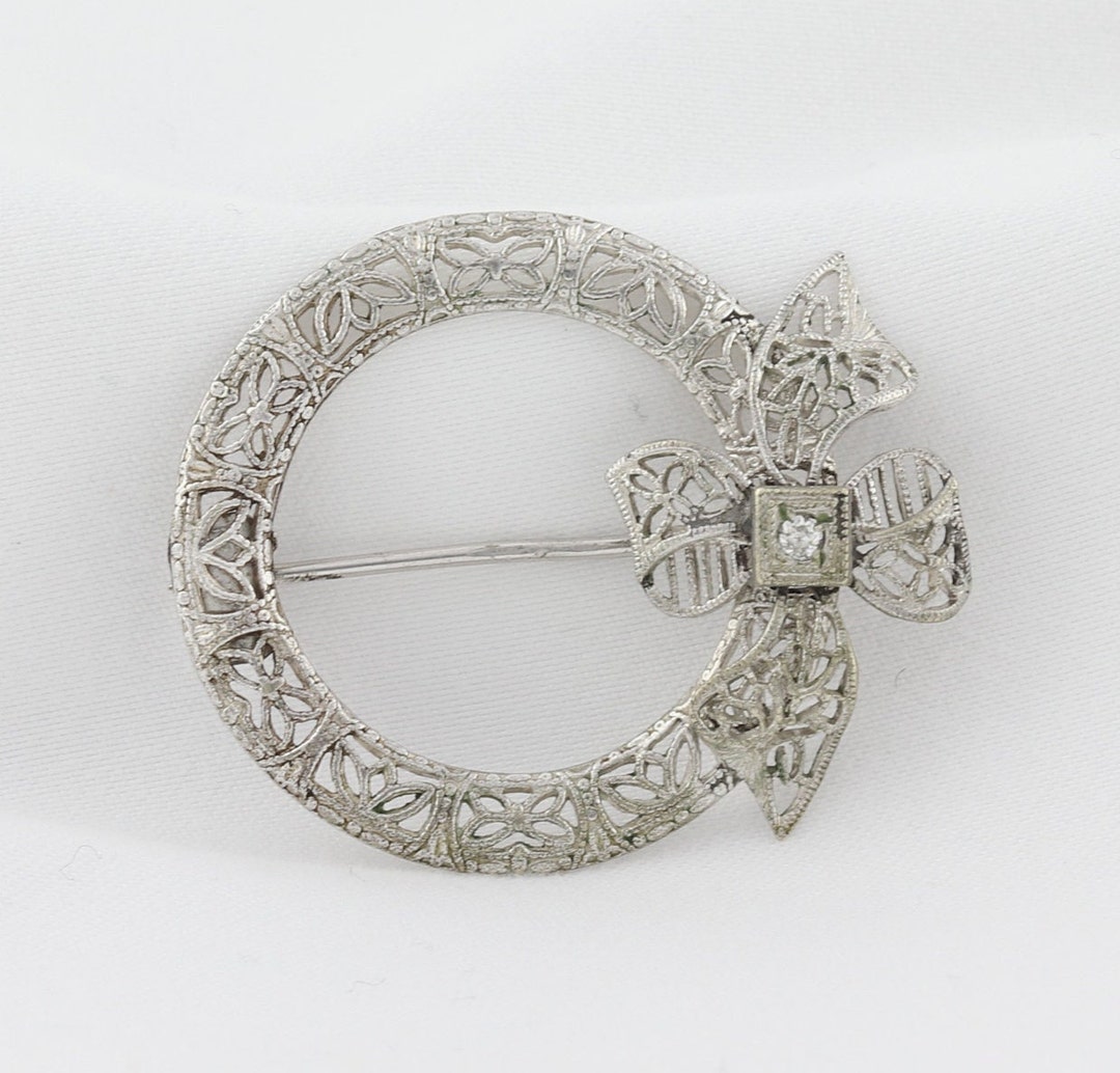 Broche Pendentif Couronne Dorée Signée Joseph Perrier - Occasion, Thème Champagne