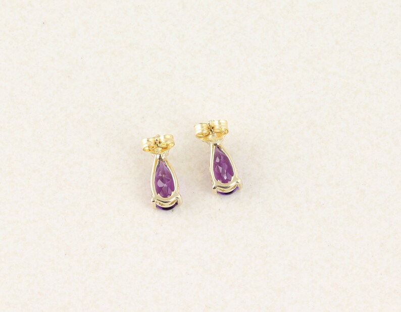 Real Amethyst Silver Earrings Oval Stud 925 Hallmark Studs