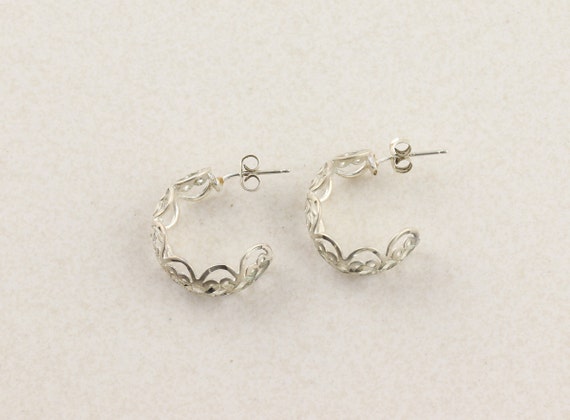 Sterling Silver Hoop Earrings - image 10