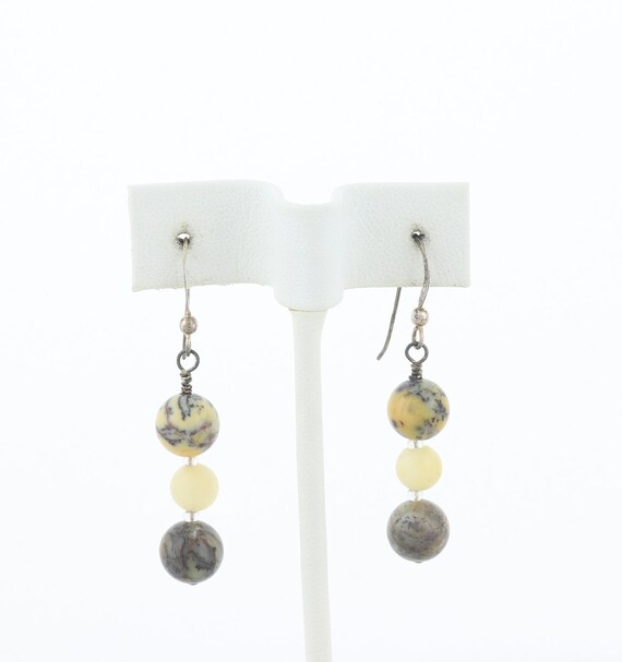 Sterling Silver Agate Earrings Dangle Drop Earrin… - image 6