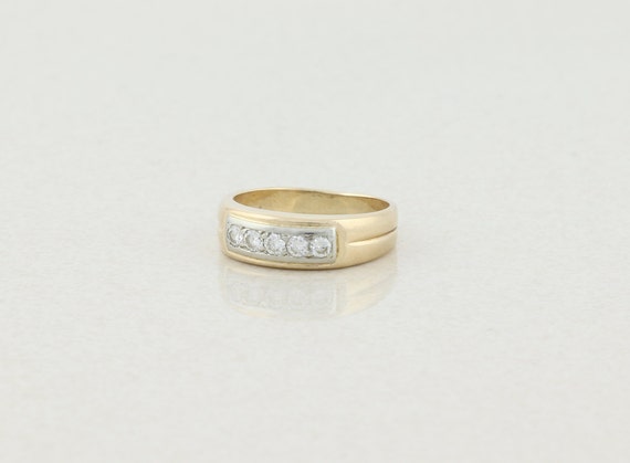 14k Yellow Gold & White Gold .15 tcw Diamond Ring… - image 7