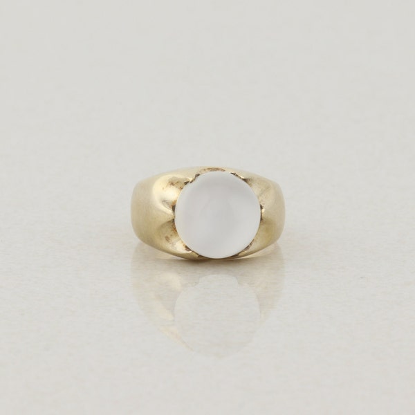 10k Yellow Gold Natural Moonstone Ring Antique Size 6