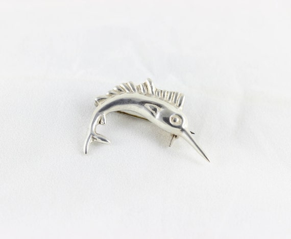 Sterling Silver Swordfish Sailfish Marlin Pin Bro… - image 3